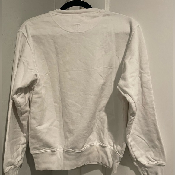 Anine Bing White Ramona Empowerment Crewneck Pullover Sweatshirt Size XS/S - Picture 10 of 11